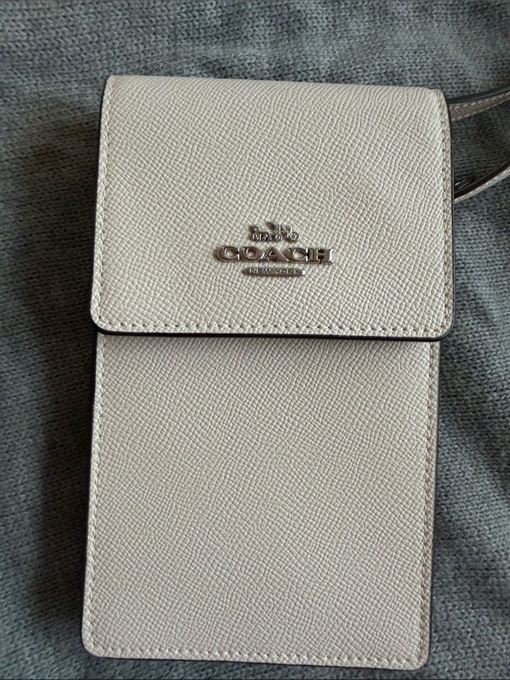 Coach White Crossbody Phone Pouch